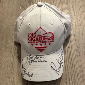 2016 CIGARfest Gray Cap with Red Embroidery